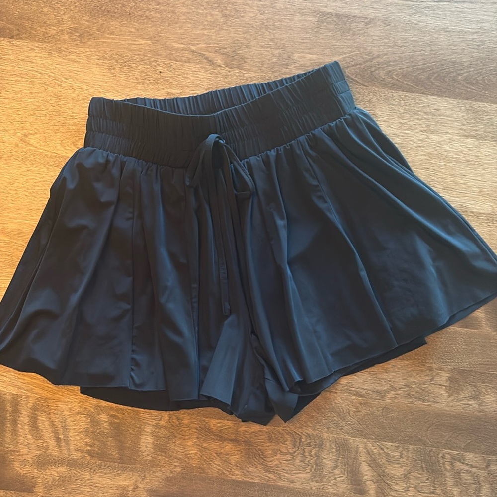 AS Revival Black Women's Flowy Shorts with built in shorts underneath